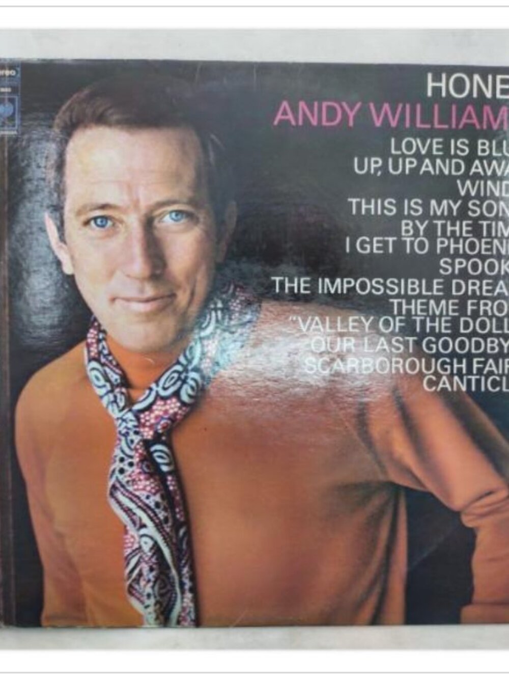 Andy Williams Honey Vintage Vinyl LP Album Columbia Records CS 9662 Stereo Pop